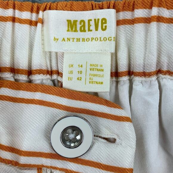 Maeve by Anthropologie Women's Sunshine Wide-Leg Striped Pants  -  Size: 10 - Picture 15 of 16